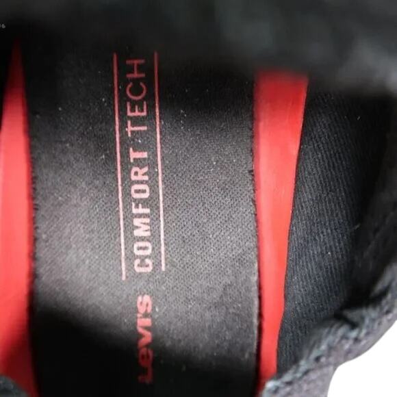 Levis Shoes Womens 8.5 Sneakers Slip On Casual Canvas Comfort Tech Black Flats - Picture 11 of 13